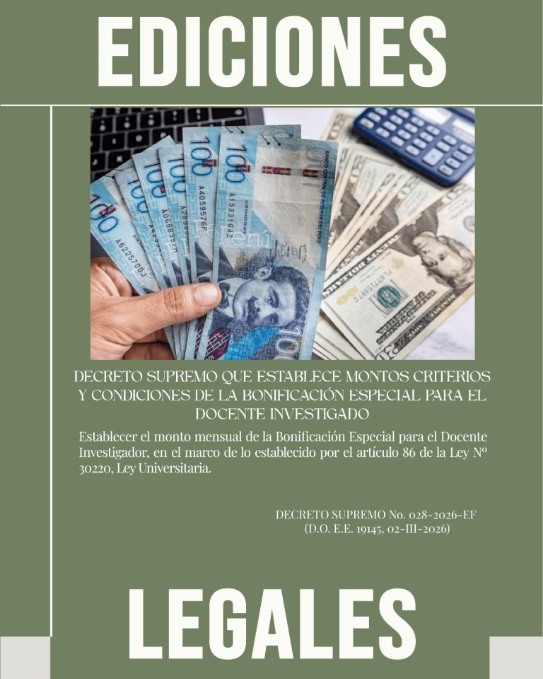 DECRETO SUPREMO QUE ESTABLECE MONTOS CRITERIOS Y CONDICIONES DE LA ...